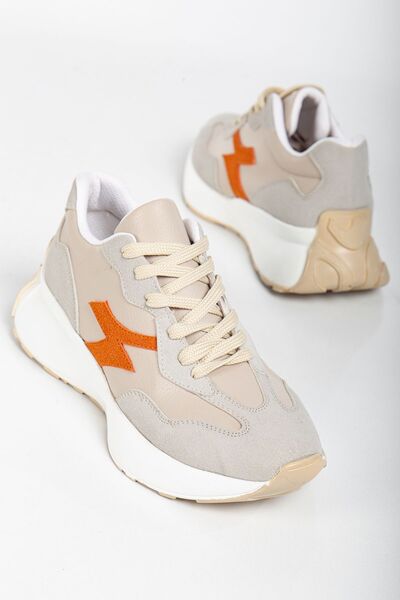 brawerlife حذاء رياضي نسائي برتقالي Dynamicstride - مريح وأنيق للاستخدام اليومي