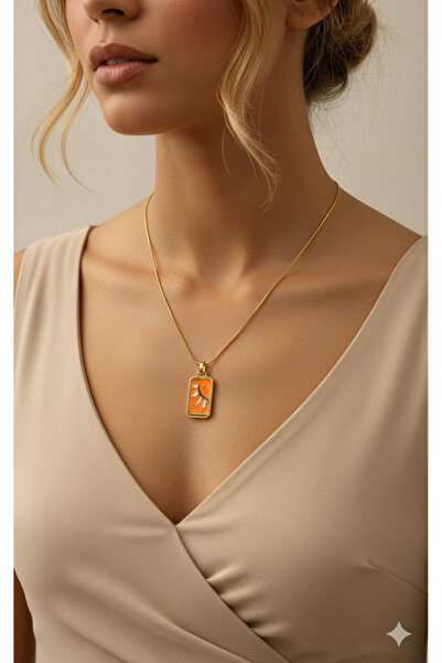 İNN JEWELLERY قلادة فولاذية مع شكل التارو غير المشوه (ضمان المستورد لمدة عامين)