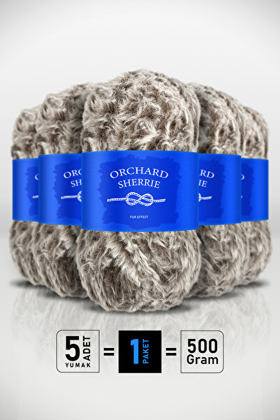 Orchard Sherrie Modelat maro - Pachet de 5 - 100gr/60m - Păr de iepure - Fir ...