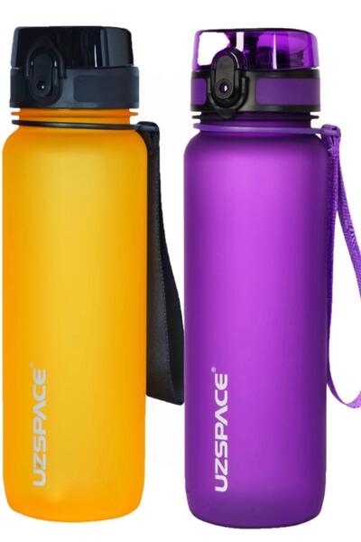 Uzspace مجموعة فيفتي فيفتي مكونة من قطعتين سعة 800 مل - حجم جديد - زجاجة مياه...
