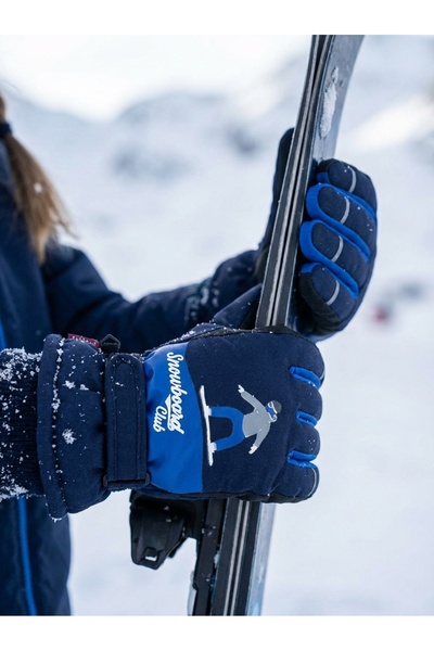 PIECE SIGNATURE Reflective Snow Gloves, for Teen Girls and Boys (Ages 9-16)