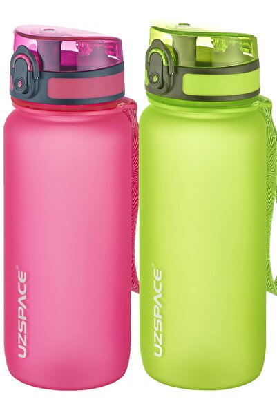 Uzspace 650 ml 2 li Set Tritan Su Matarası Sızdırma Koku Bpa Yok