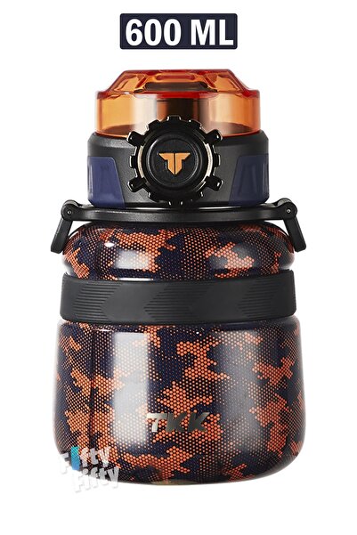 Vagonlife TKK 600 ML Çelik Su Matarası Çift Kullanım Pipetli/Rahat İçim 12 Sa...