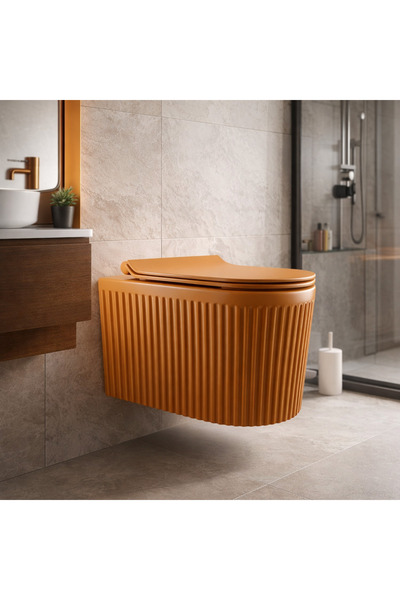 DELEN YAPI MAT TURUNCU KANALSIZ ASMA KLOZET