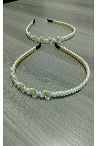 ŞEHRAZAT HANDMADE TASARIM İNCİLİ TAŞLI TAÇ TOKA