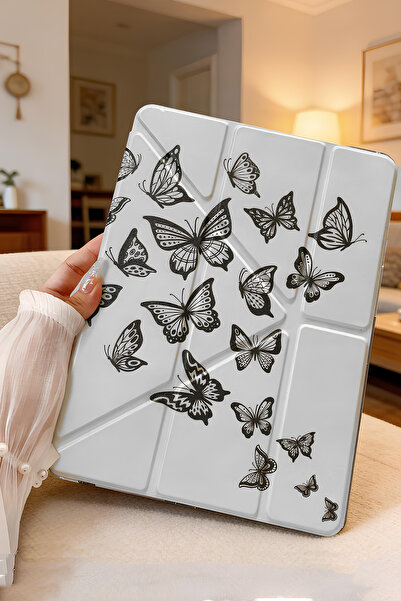 Nezih Case İpad Air 11 Inch M2 M3 Çip Air 4. /5. /6. Nesil Uyku Modlu Kalem B...