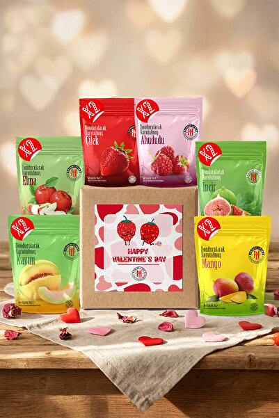 Madame Lyras Sevgililer Günü Hediye Kutusu – Freeze Dried 12'li Set (Çilek, A...