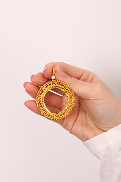 Altınkesesi 8 Ayar Altın Çerçeve Kadın Tam Altın Ziynet Boy Dorika Toplu Koly...