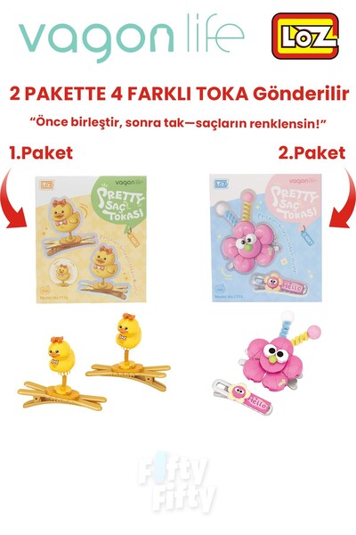 Vagonlife 4-Piece Hair Clip Set, Assemble First, Then Attach (2 Packs of 4 Pi...