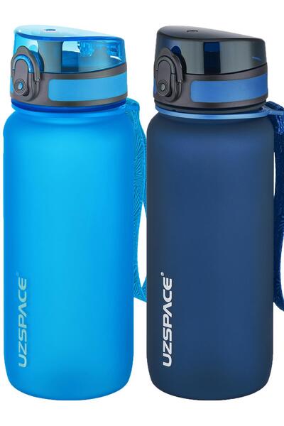 Uzspace 2-Piece Tritan Flask Set 650 ml 14 Different Color Options Fiftyfifty...