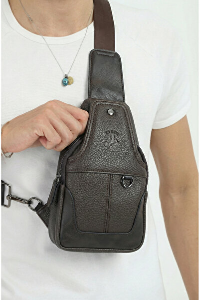 en deri Brown Men's Shoulder Bag - Casual Crossbody Messenger Bag