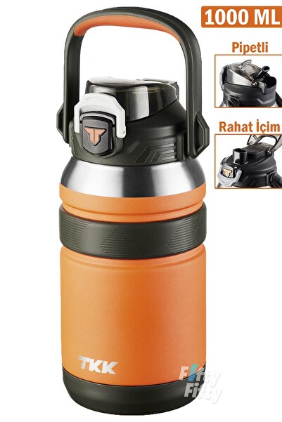 Vagonlife TKK 1000 ML Profesyonel Kamp Matarası/Çelik Termos Çift Kullanım Pi...