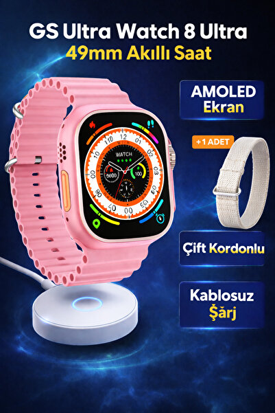 DigiMonster GS8 Ultra Plus Watch 8 Ultra 49mm Akıllı Saat (Bez Kordon Hediyel...