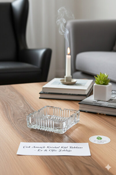 Hagen 100% скляна попільничка Преміум А-клас Krista Квадратна попільничка