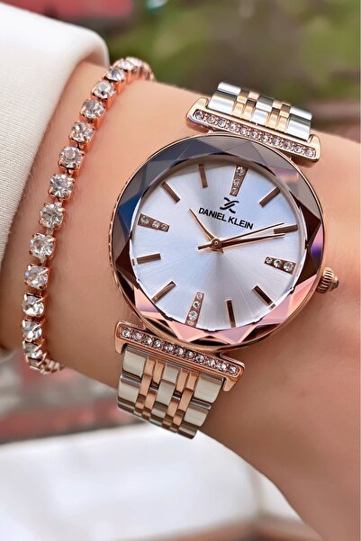 Daniel Klein Marka Rose Gümüş Renk 2 Yıl Garantili Kadın Kol Saati - Bileklik...