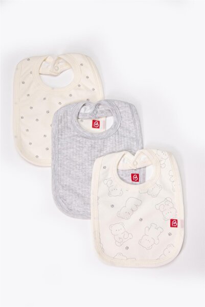 Bebetto مريلة سيفامالي 3 قطع (دب لطيف) رمادي مخلوط