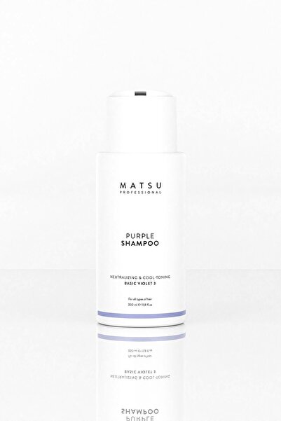 MATSU شامبو بنفسجي لموازنة اللون وترطيب الشعر الأشقر والرمادي البارد 350 مل