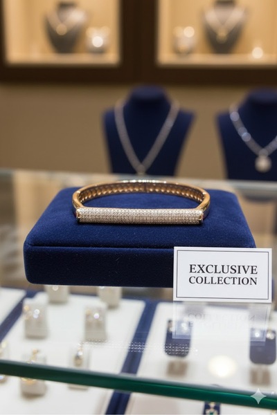 wellwich Design Handcuff Stone Bracelet