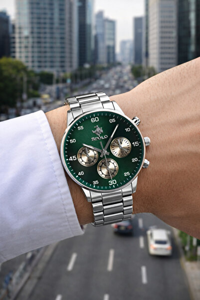 S.POLO HEDİYELİK GÜMÜŞ RENK ÇELİK KORDON ERKEK KOL SAATİ SEVGİLİLER GÜNÜ HEDİ...