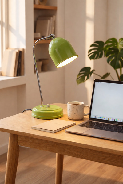 HOMİNG Design By Homing Nil Yeşili Gece Lambası Abajur Masa Lambası Kod: 241291