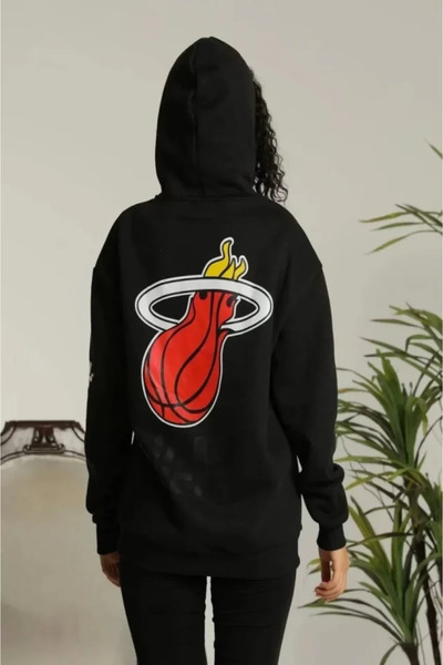 Kanonik Education Cămașă dulce imprimată cu glugă unisex - neagră