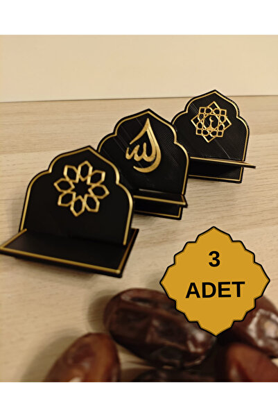 Günebakan Tasarım 3lü Hurma Lokum Sunum Rahlesi. Hurmalık Ramazan Sofrası