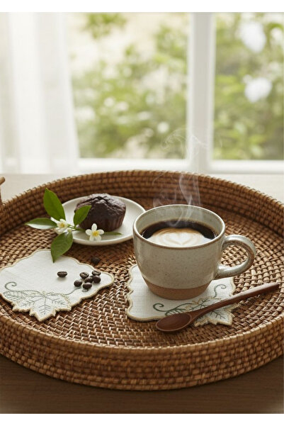 FORSACE 6 Ad Nakış Detaylı Sunumluk Peçete,Kokteyl Peçete,Kahve Yanı Sunum Pe...