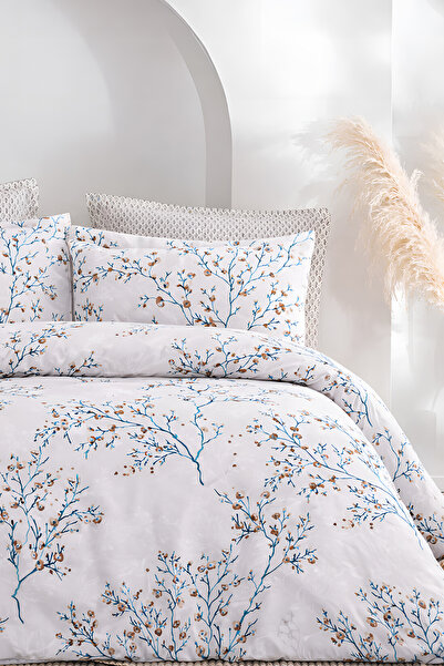 İQON طقم غطاء لحاف ملاءة مطاطية مفردة باللون البيج