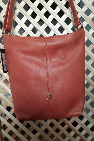 ARTKIY Kadın Turuncu Hakiki Deri Çanta