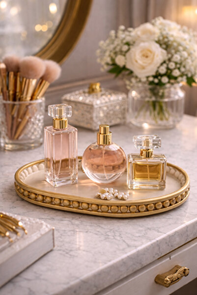 Sabletscrafts (Antique) Gold Detailed 20cm Oval Decorative Plate – Handmade S...