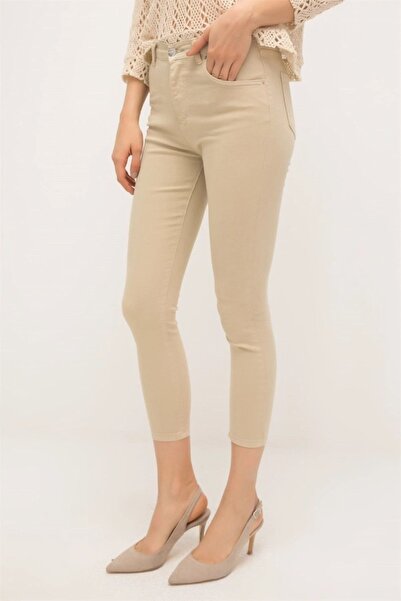 FlexiFit Dar Paça Yüksek Bel Kadın Jean Slim Fit Kot Pantolon – Denim, Şık, G...