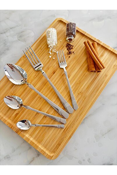 KAVEH 60 Piece 12 Person 18/10 Quality Cutlery Set Alvina Model Lüx 304