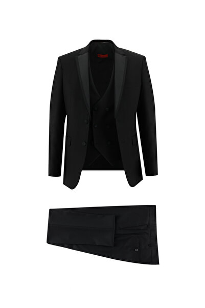 Kiğılı 7 Drop Slim Fit Dar Kesim Mono Yaka Smokin & Damatlık