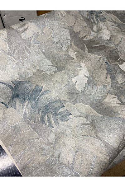 KOÇ YAPI DEKOR Tutkal hediye 16 m2 ithal gümüş lüzeri lacivert detay yaprak d...