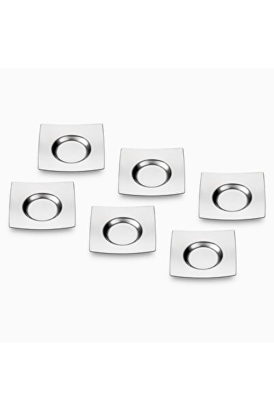 Hepta Collection Jumbo Juno 6'lı Çelik Çay Tabağı