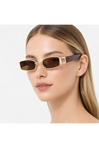 Ticarto نظارة شمسية مستطيلة باللون البني للنساء TCTGA002102G0222