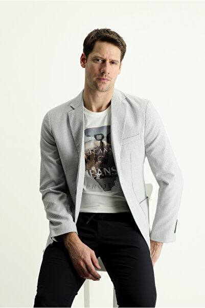 Kiğılı سترة كلاسيكية منقوشة بقصة قياسية من 6 دروب