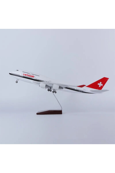 ehobim SWISS Air Boeing 747 Yolcu Uçağı Model Uçak 1/150 Ölçek 47cm
