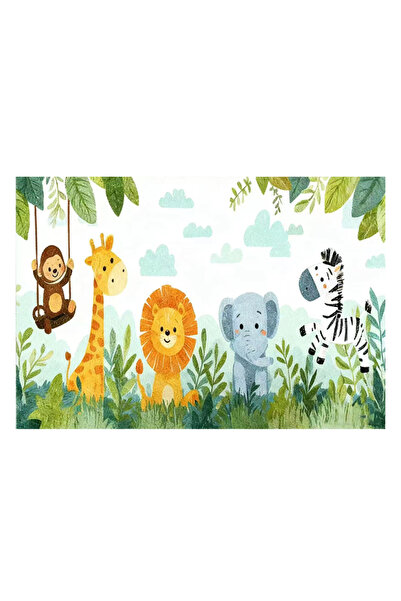 Factory Price Adorable Animals Cushion Play Mat Rug – Soft Padded Carpet with...