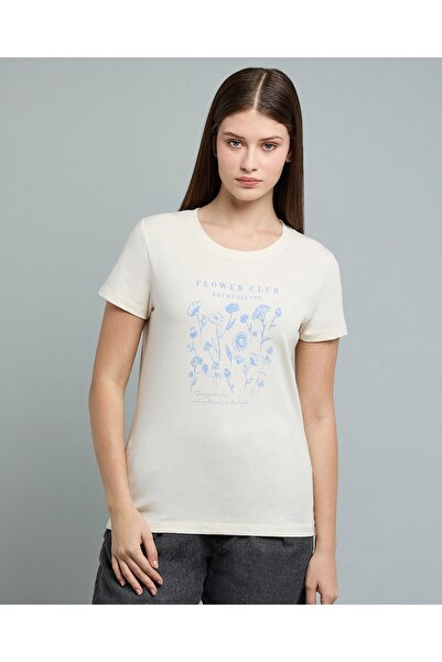 R&B Printed T-Shirt with Crew Neck and Short Sleeves