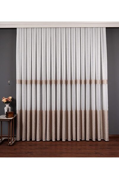 Belvedere Linen Ground Tree Jacquard Tulle