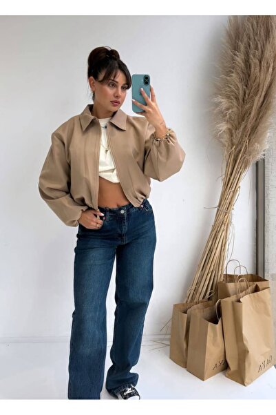 GAYA Latte Luxe Bomber Ceket