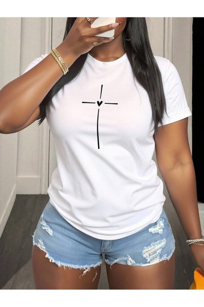 DOT HEART Printed Premium Oversize T-shirt