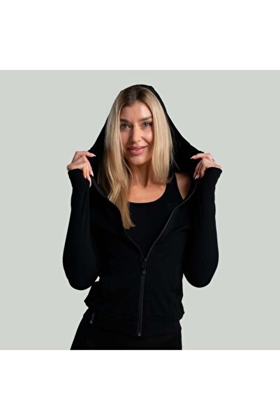 GymBeam Hanorac cu fermoar MERINO I pentru femei, negru - STRIX