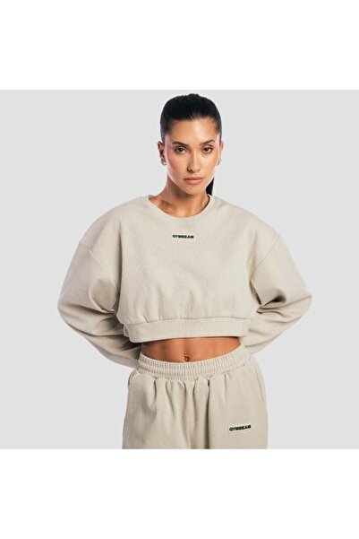 GymBeam Hanorac scurt Aura pentru femei, gri