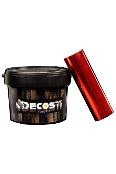 Decosti Kit folie de transfer, diverse culori - 25 mp + 2 kg adeziv (Rosu)