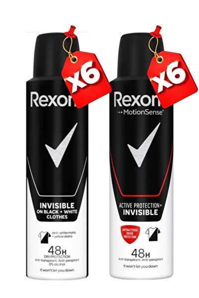 Rexona Deodorant spray 150ml pentru bărbați Protecție activă invizibilă x6 + ...
