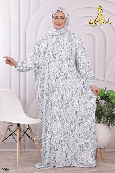 Generies Prayer shawl with a continuous sash, made of viscose fabric, wrinkle...