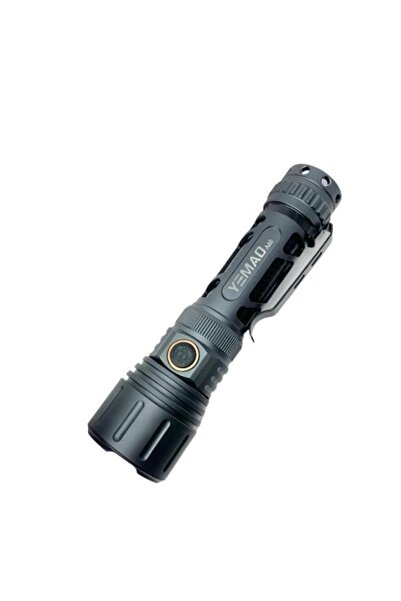 YEMAO Lanternă tactică YM A60 1200LM, baterie 18650, carcasă neagră din aluminiu