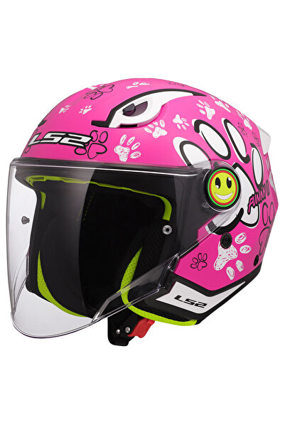 LS2 FUNNY 2 PAWS ÇOCUK KASK - PEMBE - S